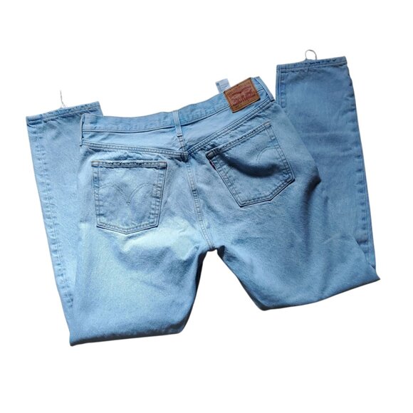 Levi’s 501 Light Wash Button Fly Skinny Distressed High Rise Jeans Size 31x30 - Picture 4 of 16